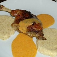 Foto Pečená nutrie, svíčková s knedlíkem