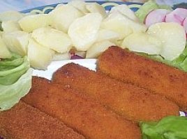 Rybí prsty s bramborem